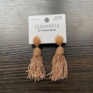 NWT Sugarfix by Baublebar Champagne Dangle Tassle Earrings
